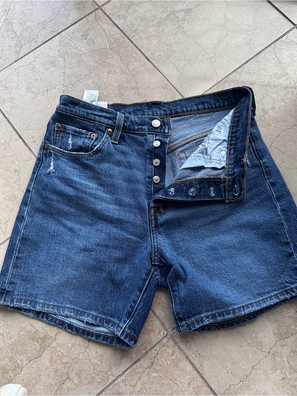Levi Dark Blue Denim Bermudas
